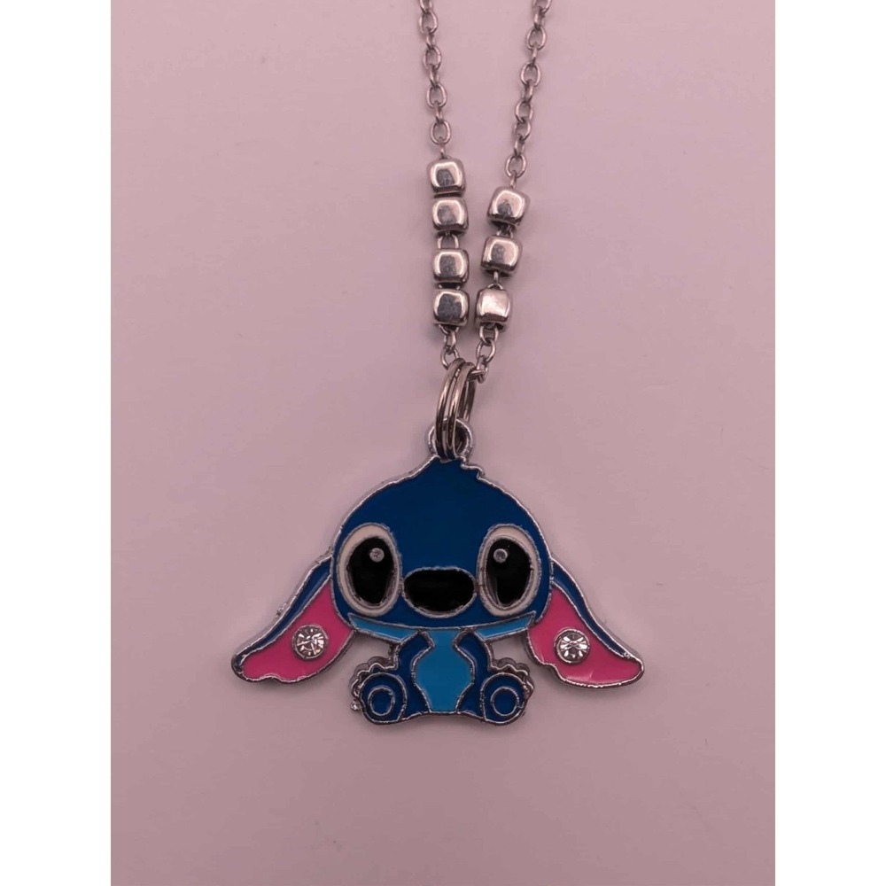 Silver Toned Stitch Disney Character Necklace - Picture 2 of 4